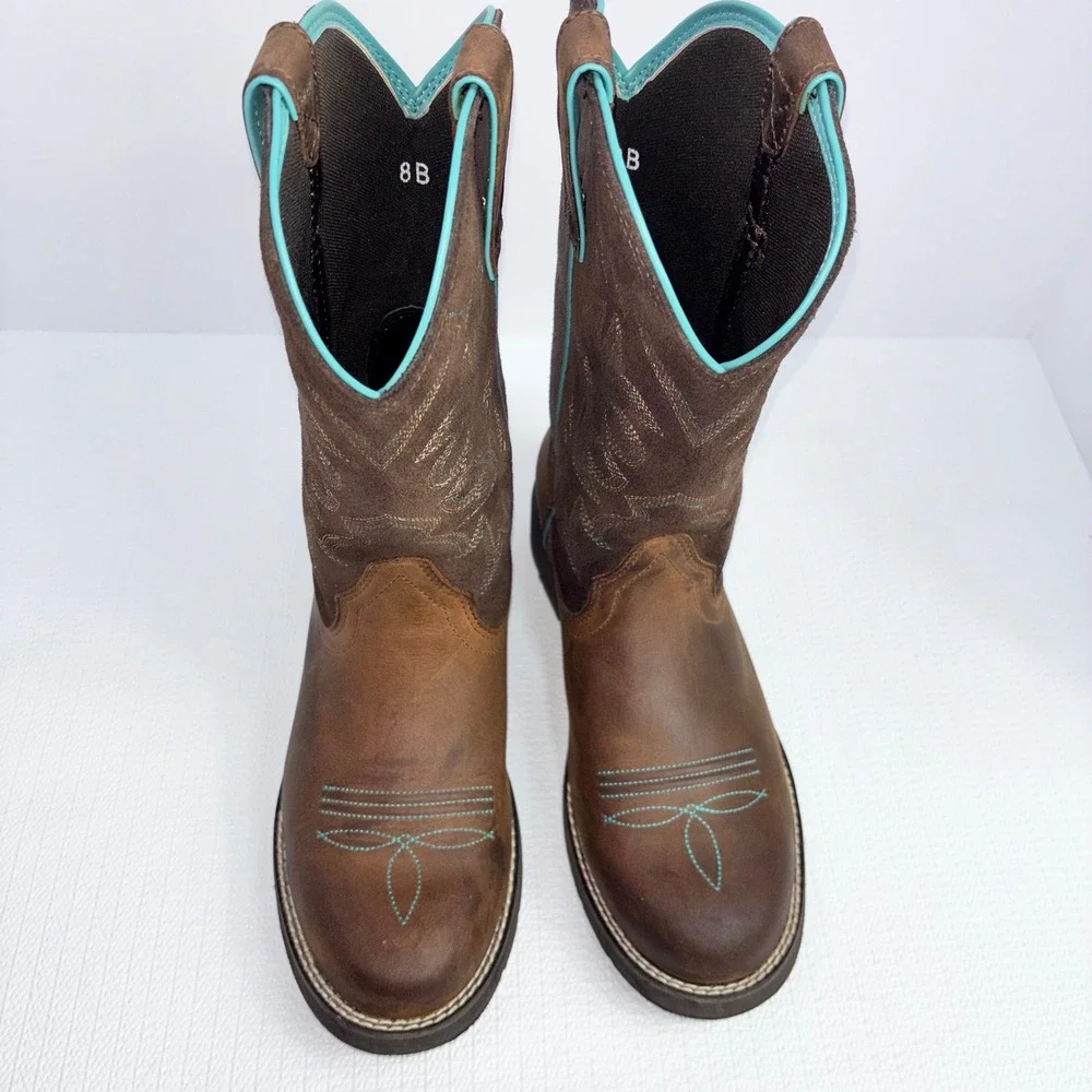 Ariat New‎ Delilah Western Boot Women's Size 8B Brown Leather Cowboy
